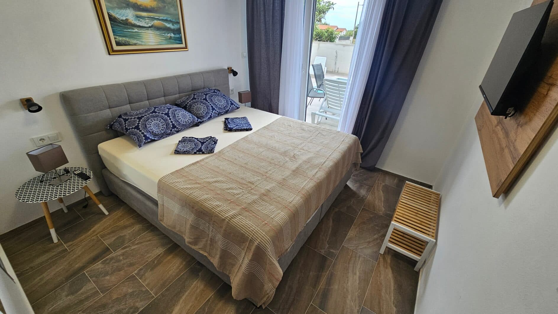 Pogled na krevet u Spavaćoj sobi 1