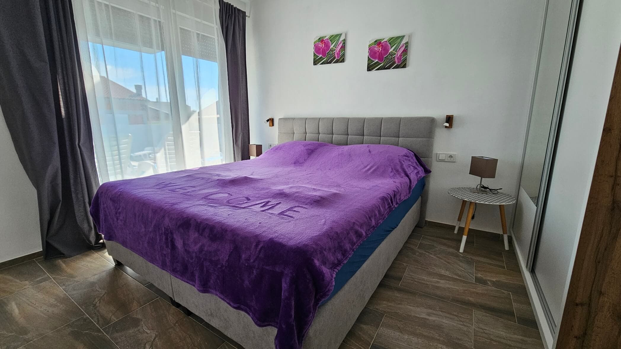 Krevet u Spavaćoj sobi 1 u Vili Teo